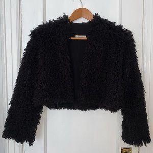 SOLD - Calvin Klein 90s vintage fluffy cropped jacket